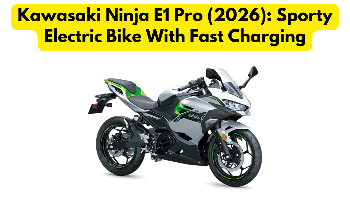 Kawasaki Ninja E1 Pro (2026): Sporty Electric Bike With Fast Charging