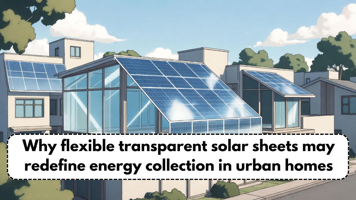 Why flexible transparent solar sheets may redefine energy collection in urban homes