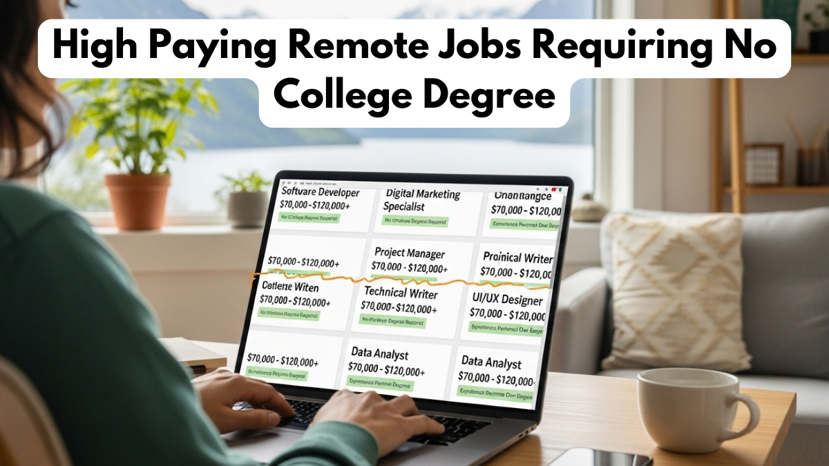 High Paying Remote Jobs Requiring No College Degree